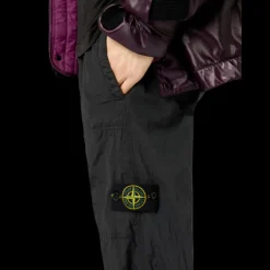 Pantalon de jogging STONE ISLAND ECONYL® nylon noir métal irisé