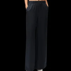 Pantalon de pyjama LOEWE large droit soie satin bleu nuit