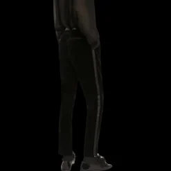 Pantalon de smoking DOLCE & GABBANA classique coton velours lisse noir
