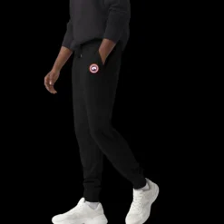 Pantalon de survêtement CANADA GOOSE Huron coton noir jogging Black label