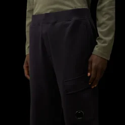 Pantalon de survêtement CP COMPANY cargo polaire bleu marine relief diagonal