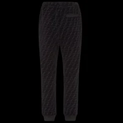 Pantalon de survêtement FENDI jogging coton noir velours FF noir