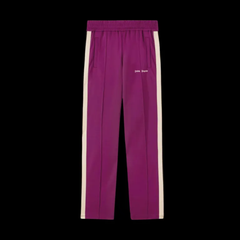 pantalon de survêtement jogging PALM ANGELS violet bande écrue logo