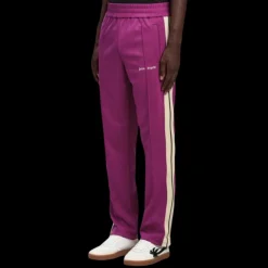 pantalon de survêtement jogging PALM ANGELS violet bande écrue logo