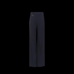 Pantalon de tailleur CHLOE à plis droit laine stretch bleu nuit