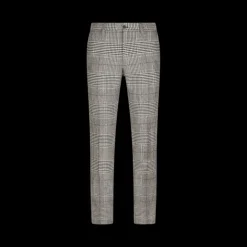 Pantalon DOLCE & GABBANA laine cachemire gris Prince de Galles blanc noir