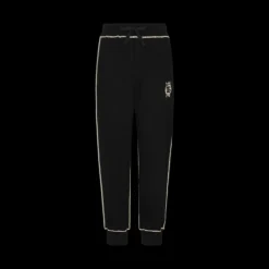 Pantalon DOLCE & GABBANA jogging noir logo DG blason beige
