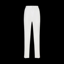 Pantalon DOLCE & GABBANA coton stretch blanc étiquette plaque logo