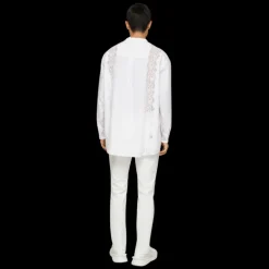 Pantalon DOLCE & GABBANA coton stretch blanc étiquette plaque logo