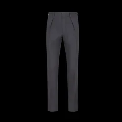 Pantalon droit à pinces Fendi Lin Gris Anthracite