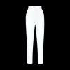 Pantalon droit DOLCE & GABBANA taille haute coton blanc