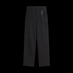 Pantalon droit LANVIN noir mousqueton métal