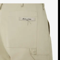Pantalon FENDI coton enduit beige Made in Fendi