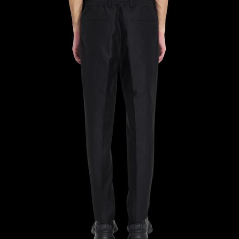 Pantalon FENDI coton noir ceinture élastique