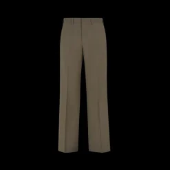 Pantalon FENDI couture droit laine vert kaki