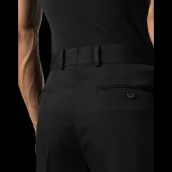 Pantalon fuselé ALEXANDER MCQUEEN coupe slim laine noire