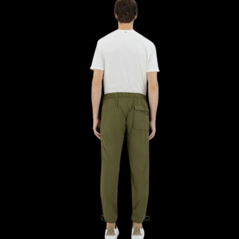 Pantalon HERNO maille tramée nylon kaki mat extensible taille élastique