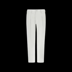 Pantalon HERNO twill coton stretch blanc taille elastique