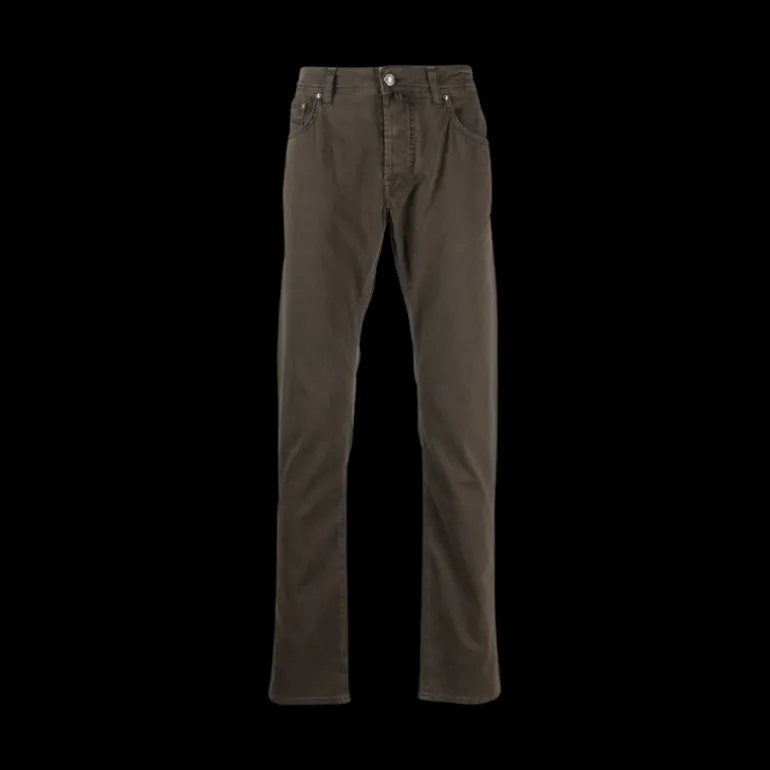Pantalon JACOB COHEN Bard slim coton marron
