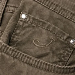 Pantalon JACOB COHEN Bard slim coton marron