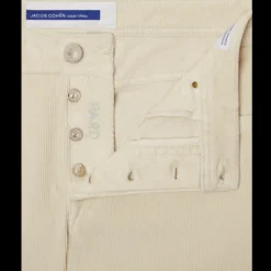Pantalon JACOB COHEN Bard slim coton modal velours côtelé écru