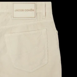 Pantalon JACOB COHEN Bard slim coton modal velours côtelé écru