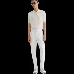 Pantalon jean FENDI Selleria coton blanc FF poche ton sur ton