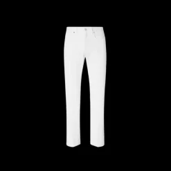 Pantalon jean FENDI Selleria coton blanc FF poche ton sur ton