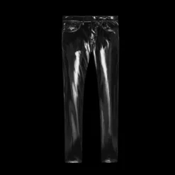 Pantalon Jean SAITN LAURENT skinny noir effet laqué