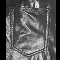 Pantalon Jean SAITN LAURENT skinny noir effet laqué