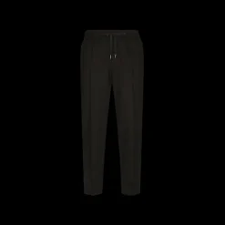 Pantalon jogging DOLCE & GABBANA jersey noir chevrons cordon