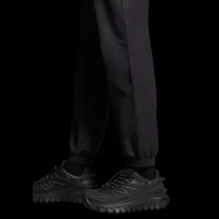 Pantalon jogging MONCLER coton nylon noir Logo Matt Black