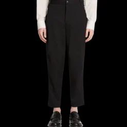 Pantalon LANVIN Biker détail coutures genoux laine noire