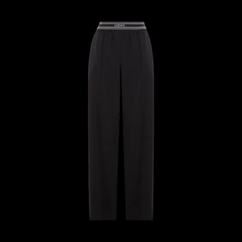 Pantalon LOEWE entrejambe bas gabardine coton noir