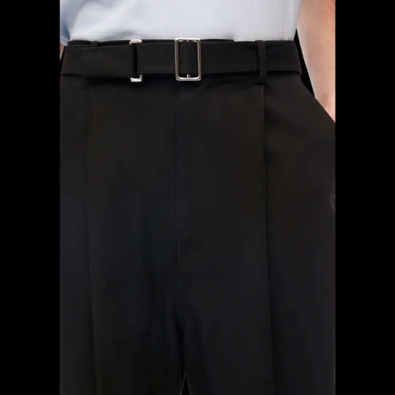 Pantalon LOEWE entrejambe bas gabardine coton noir