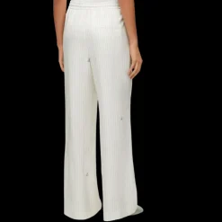 Pantalon pyjama soie écrue rayures broderie pingouin LOEWE x Suna Fujita