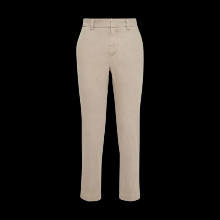 Pantalon RBUNELLO CUCINELLI coupe droite coton beige