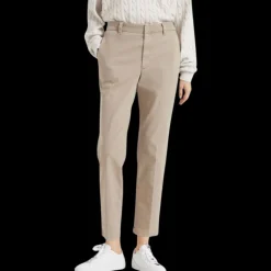 Pantalon RBUNELLO CUCINELLI coupe droite coton beige