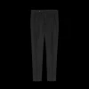 Pantalon SAINT LAURENT Carotte laine noire fines rayures craie