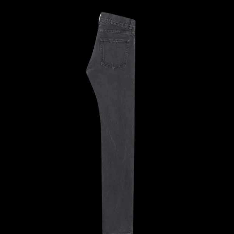Pantalon SAINT LAURENT jean slim coton denim gris foncé delavé