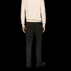 pantalon skinny laine noire à fines rayures Dolce & Gabbana