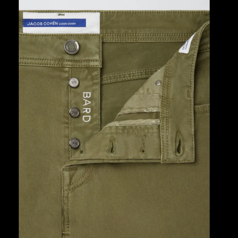Pantalon slim JACOB COHEN Bard coton vert amande