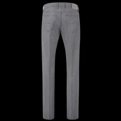 Pantalon slim JACOB COHEN Bard  Flanelle laine gris foncé