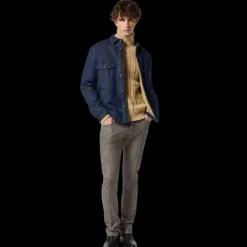 Pantalon slim JACOB COHEN Bard flanelle laine gris