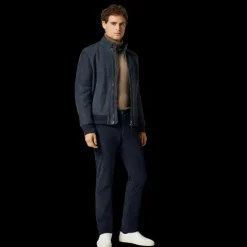 pantalon slim JACOB COHEN Bard velours coton stretch bleu marine