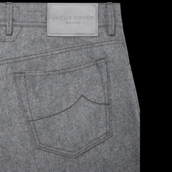 Pantalon slim JACOB COHEN Bard  Flanelle laine gris foncé