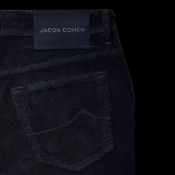 pantalon slim JACOB COHEN Bard velours coton stretch bleu marine