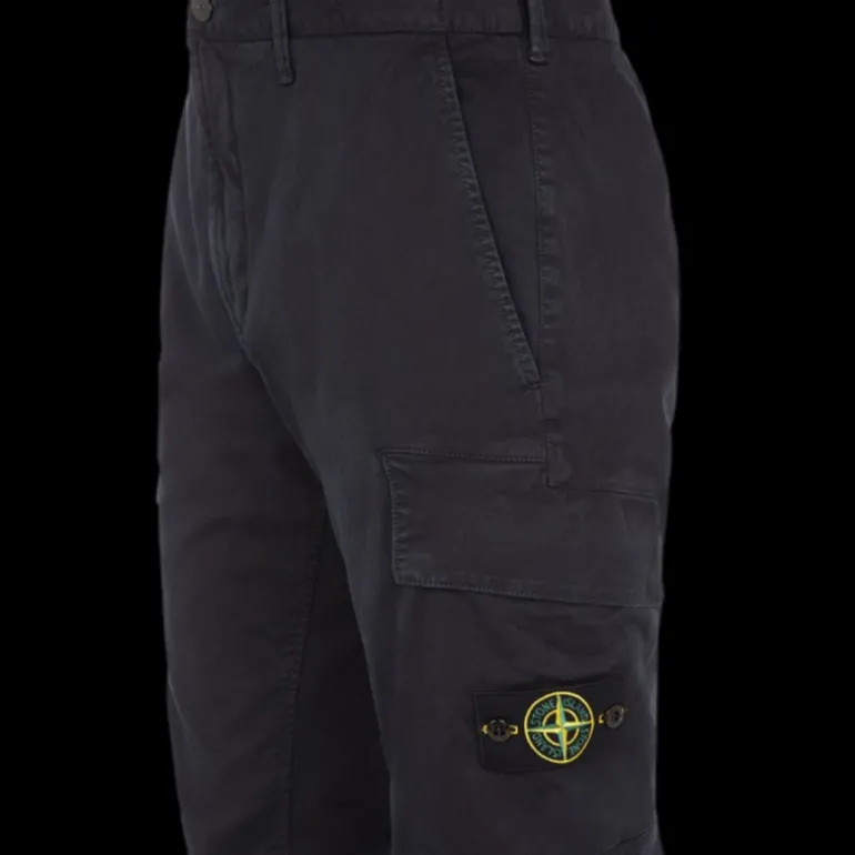 Pantalon STONE ISLAND Cargo skinny coton stretch bleu marine "old"