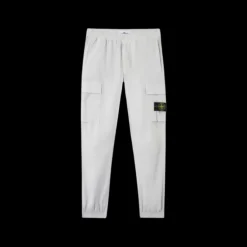 Pantalon STONE ISLAND coton gris taille bas élastique