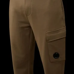 Pantalon survêtement cargo CP COMPANY coton gaze diagonal taupe